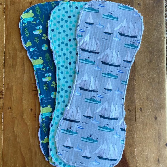 Other - Brand new never used handmade baby boy burp cloths, soft and absorbent burp rags
